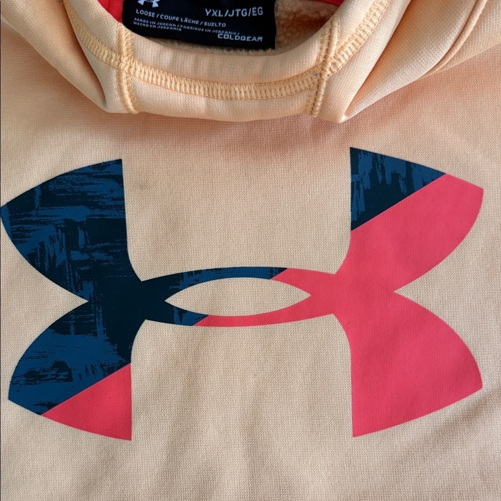 Under Armour Kids Youth Peach Hoodie - Picture 4 of 8